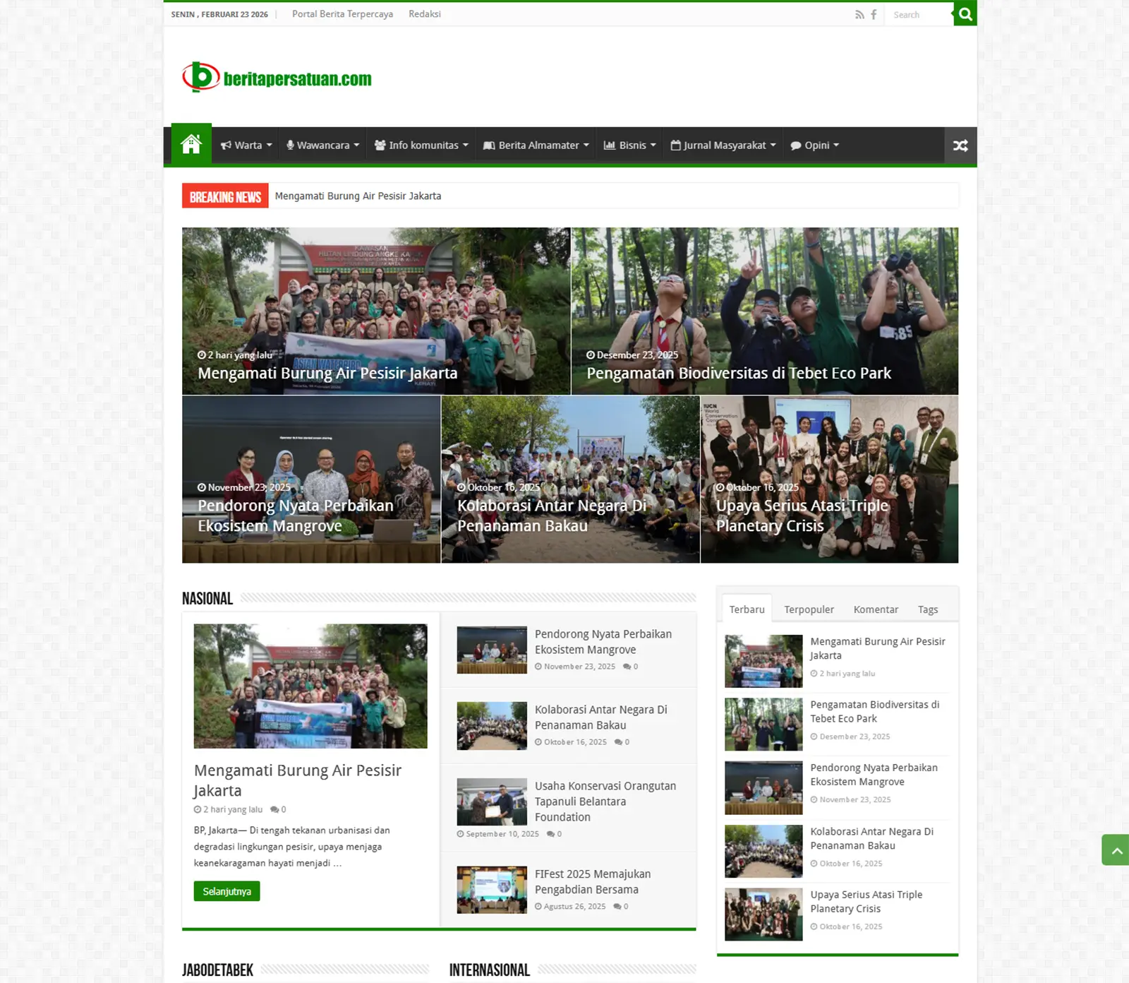 Berita Persatuan Website